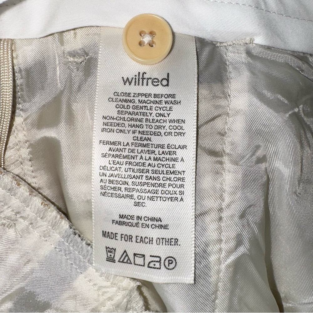 Wilfred Cream Plaid Wide-Leg Trousers - Picture 10 of 11